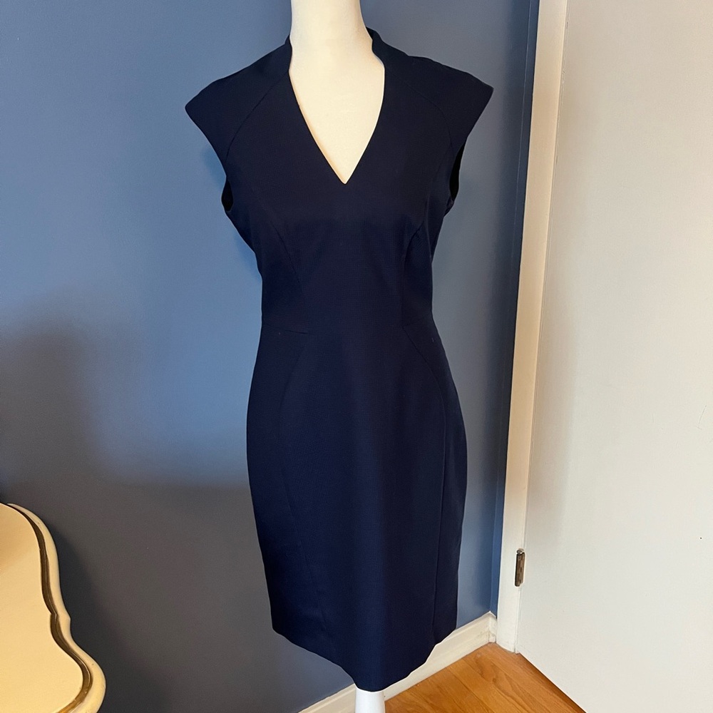 Reiss size 6 Elegant Navy Blue Dress
